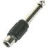 INVOTONE AD210 - переходник RCA мама <>6.35мм моно джек папа, корпус пластик