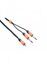 Кабель Bespeco SLYMSJ500 JACK stereo 3.5mm - 2 x JACK mono 6.3mm, длина 5м